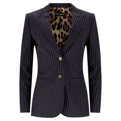 Dolce & Gabbana Pinstripe Cotton Jacket With 'DG' Buttons