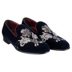 Dolce & Gabbana - Pistols and Flower Loafer MILANO Blue EUR 39