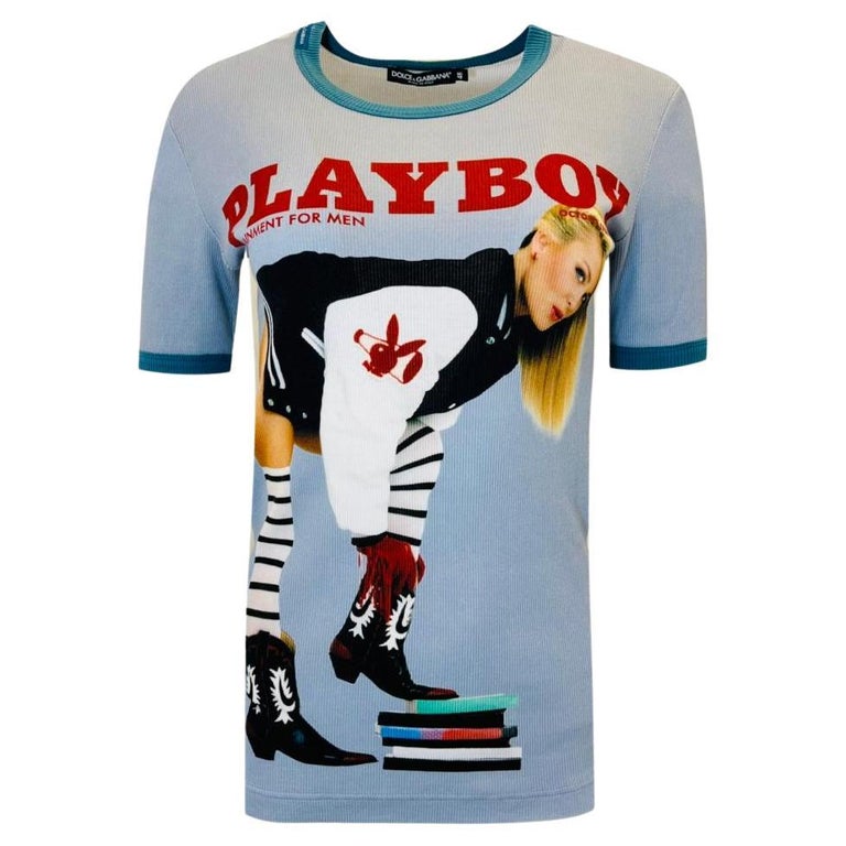 Dolce and Gabbana 'Playboy' T-Shirt - Unisex For Sale at 1stDibs