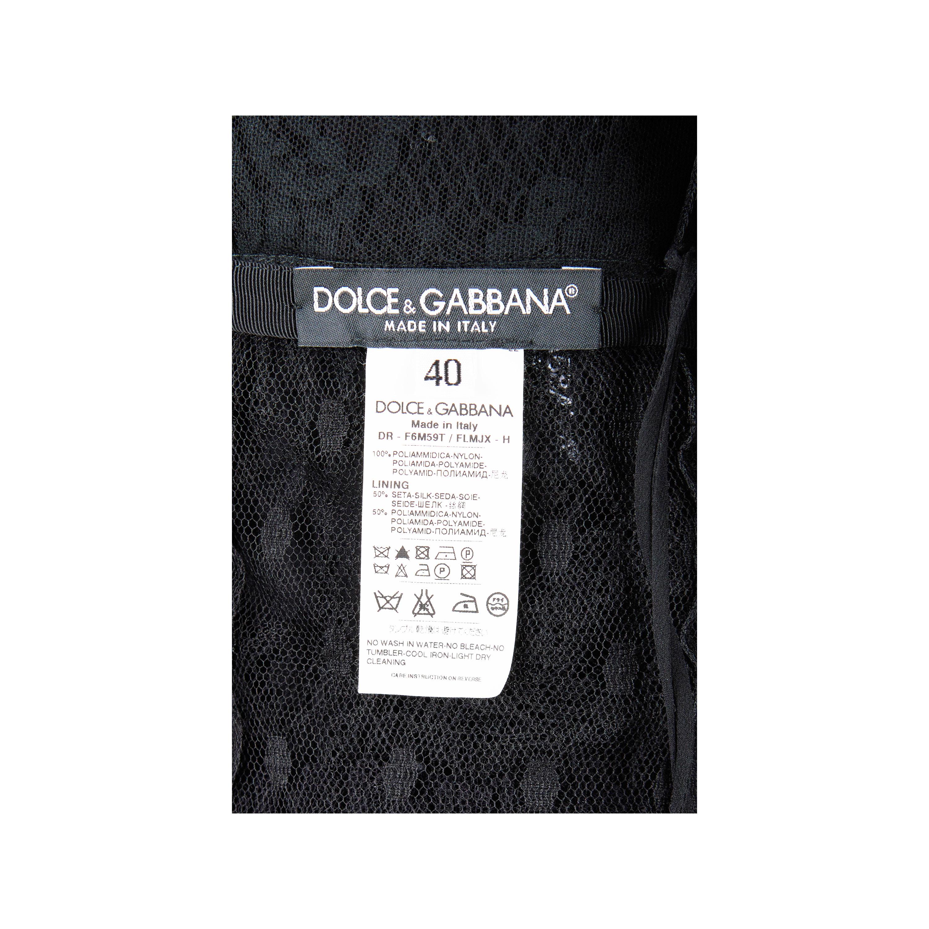 Women's Dolce & Gabbana Pleated Lace Dress For Sale
