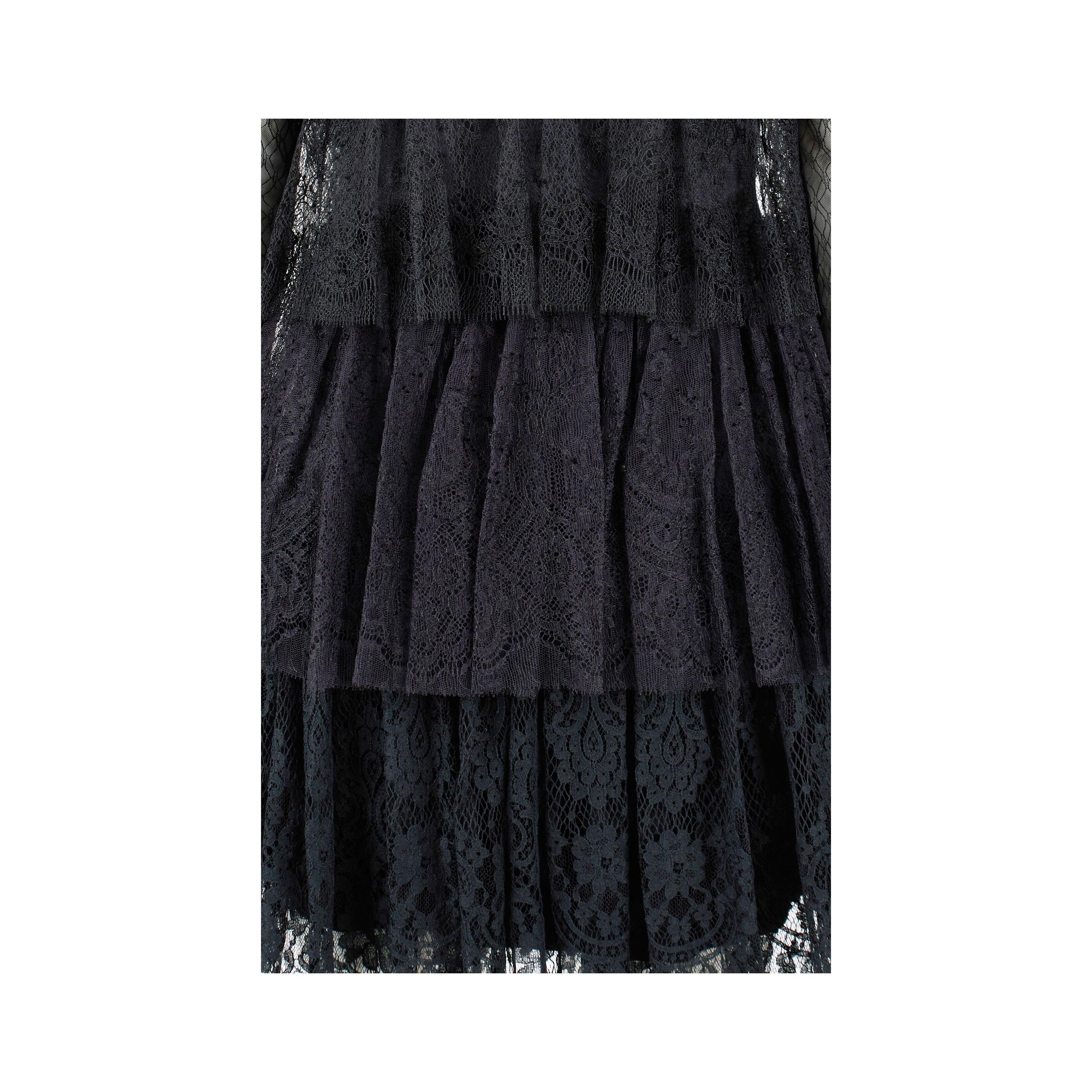 Dolce & Gabbana Pleated Lace Dress For Sale 2
