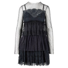 Used Dolce & Gabbana Pleated Lace Dress