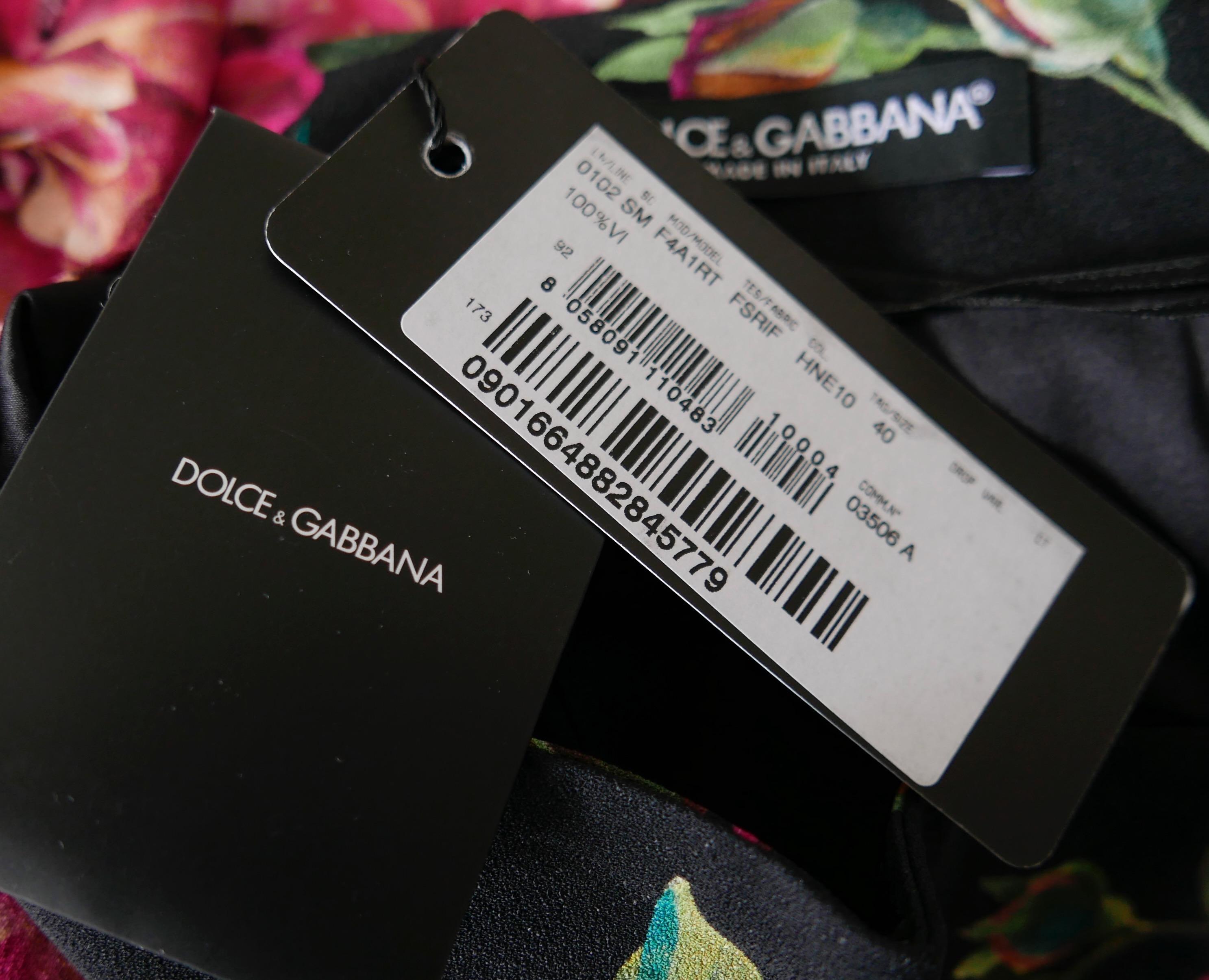 Dolce & Gabbana - Jupe plissée à imprimé rose en vente 1