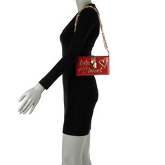 Dolce & Gabbana Plexiglas Clutch Bag DOLCE BOX Take My Heart Red Gold