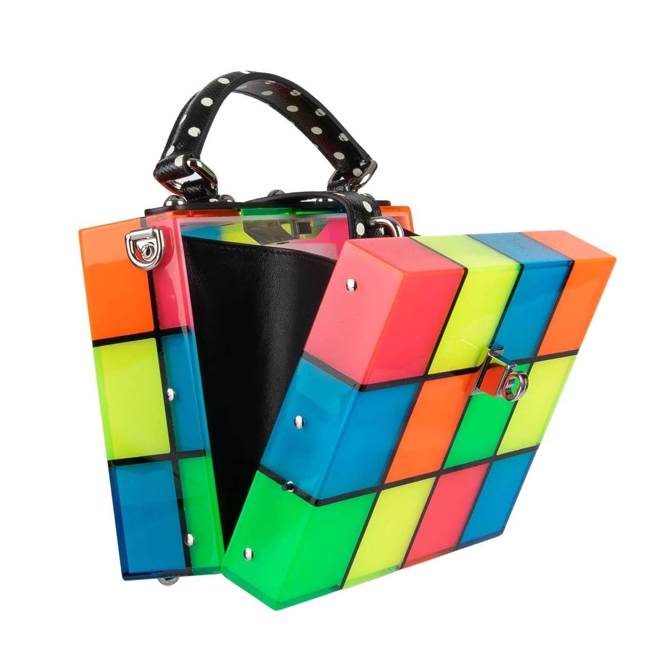 Dolce & Gabbana Plexiglass LED Square Disco Lights Bag DOLCE BOX Multicolor For Sale 1