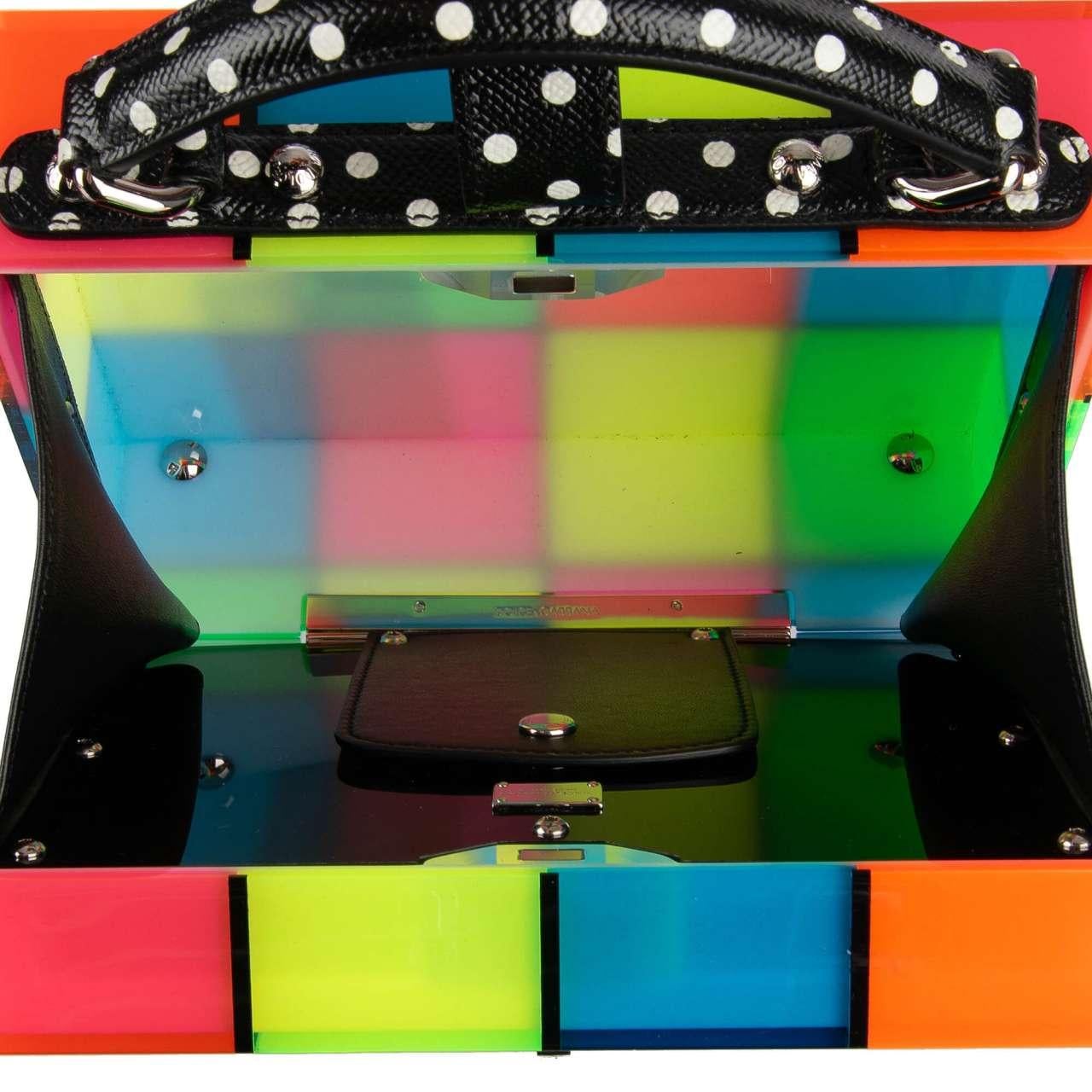 Dolce & Gabbana Plexiglass LED Square Disco Lights Bag DOLCE BOX Multicolor For Sale 2