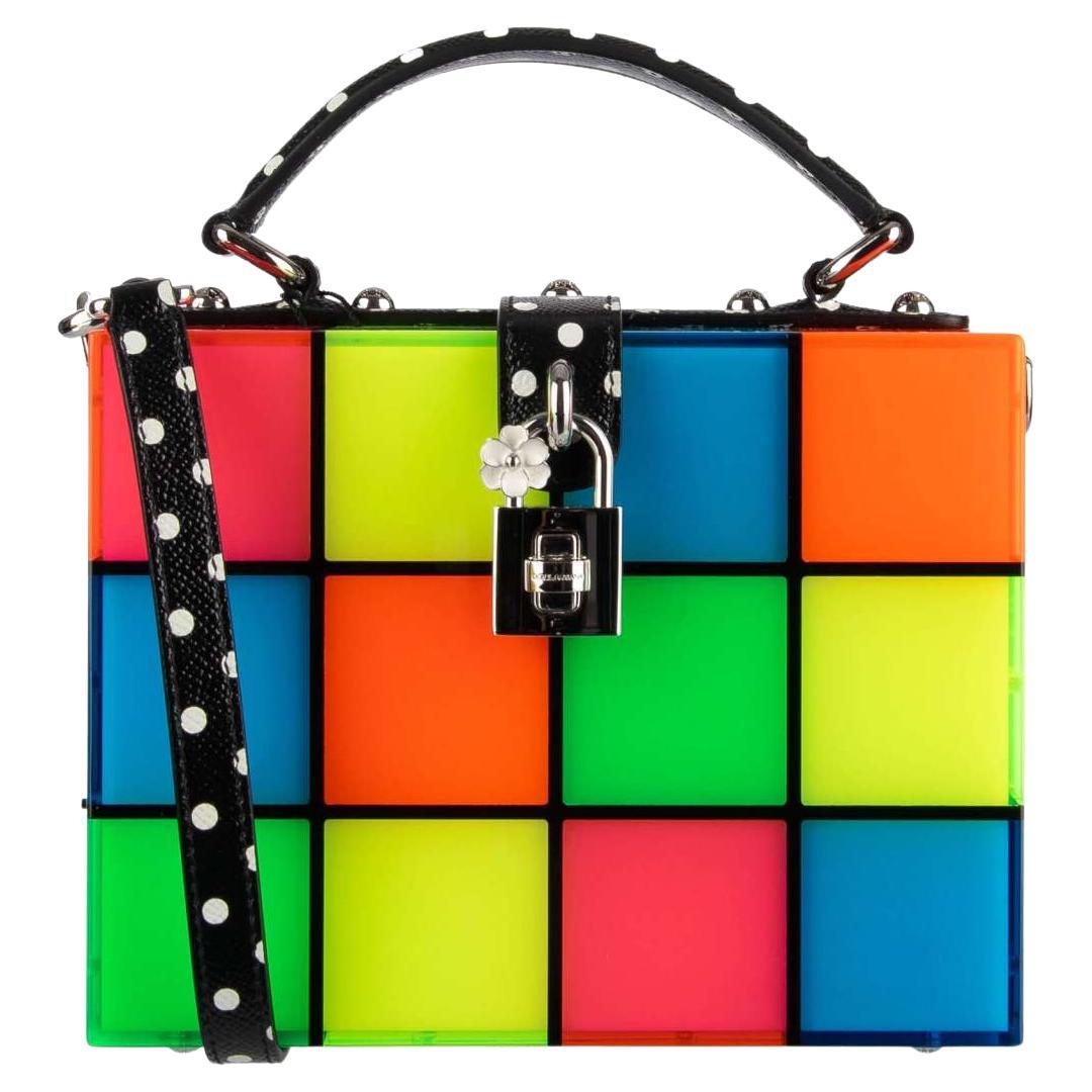 Dolce & Gabbana Plexiglass LED Square Disco Lights Bag DOLCE BOX Multicolor For Sale