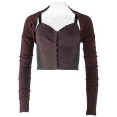Dolce
Gabbana plum corset with attached cardigan, A/W 1990 Vintage Dolce
Gabbana plum corset with attached cardigan, A/W 1990