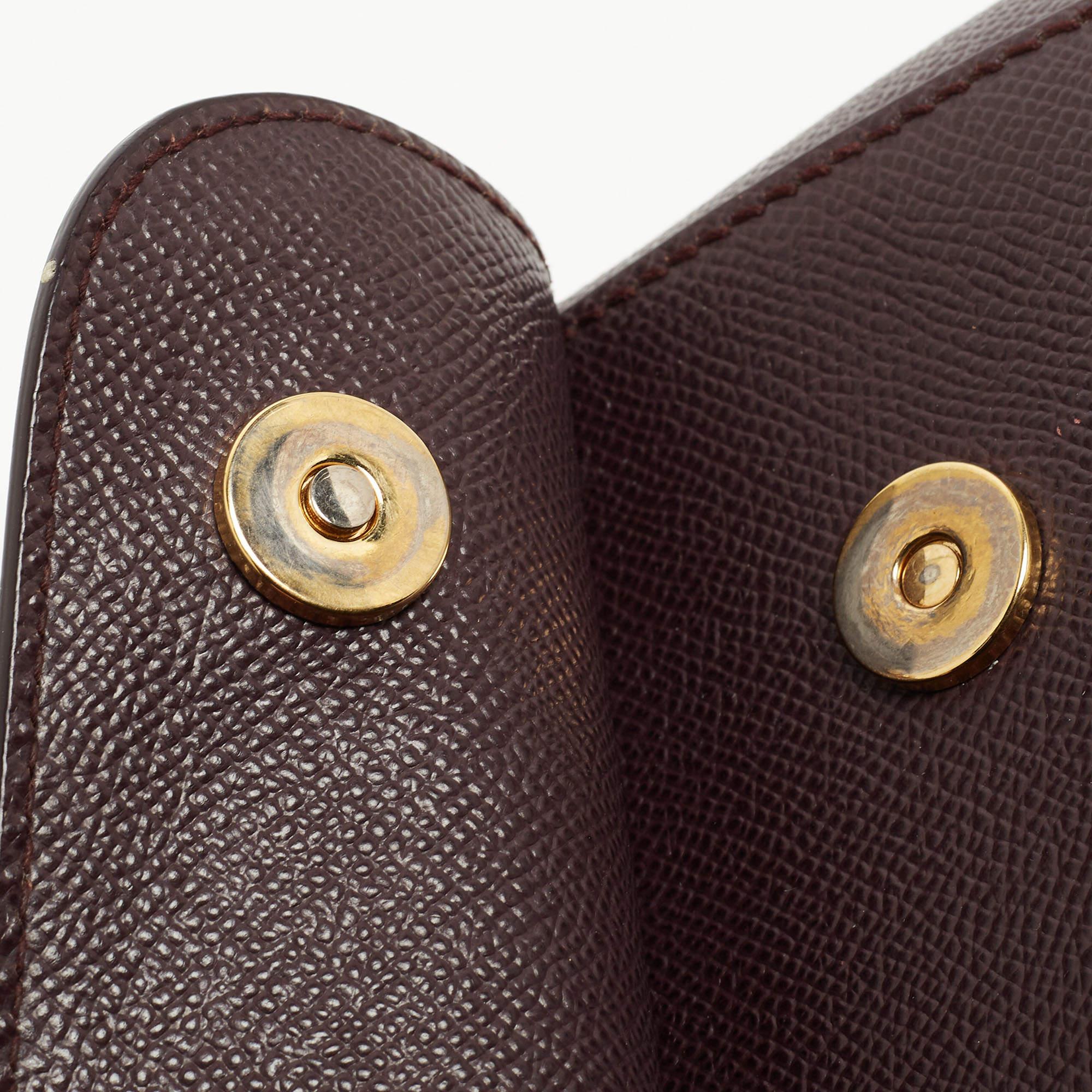 Dolce & Gabbana Plum Leather Medium Miss Sicily Top Handle Bag 3