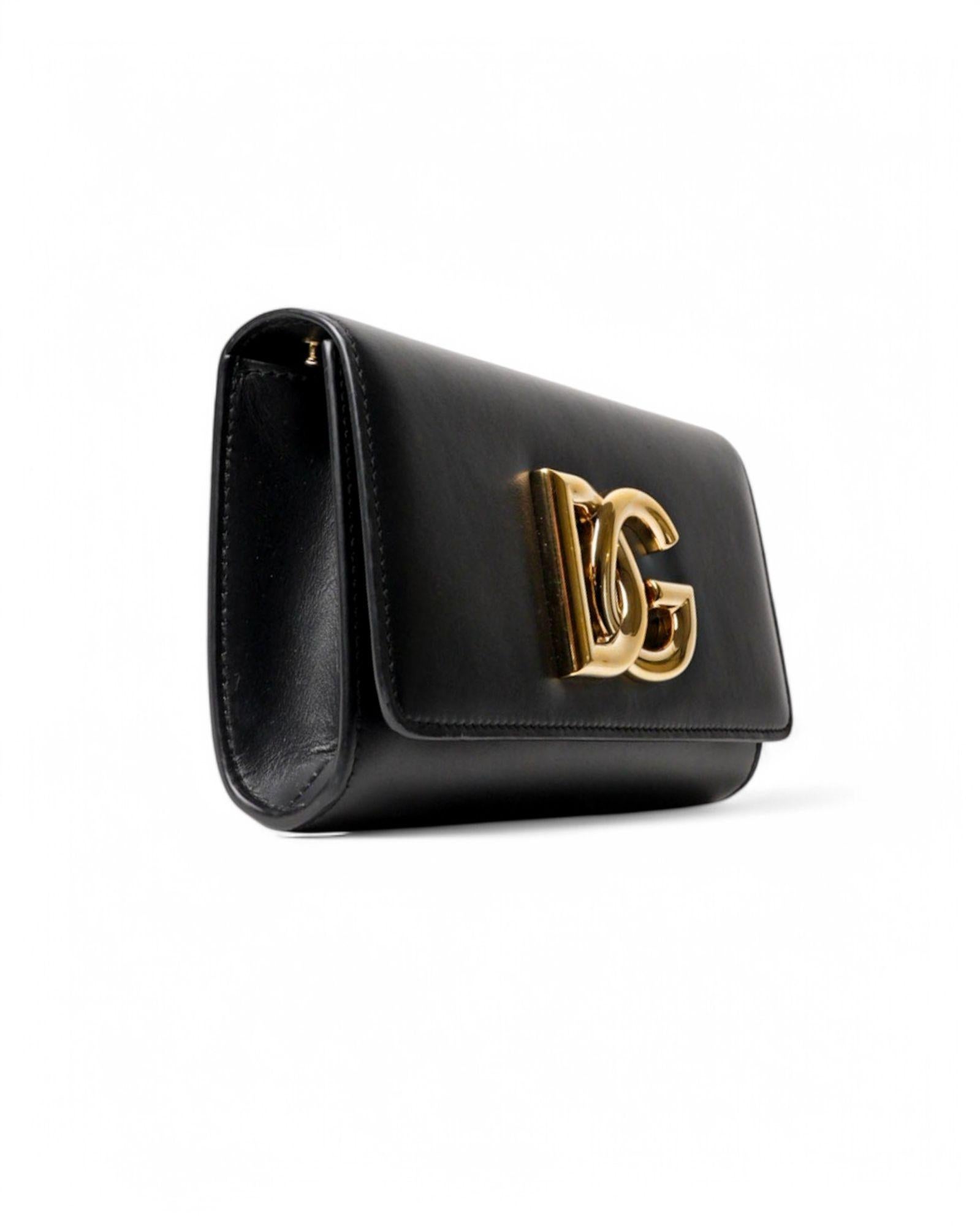 Women's Dolce & Gabbana 3.5 Small Black Clutch Bag