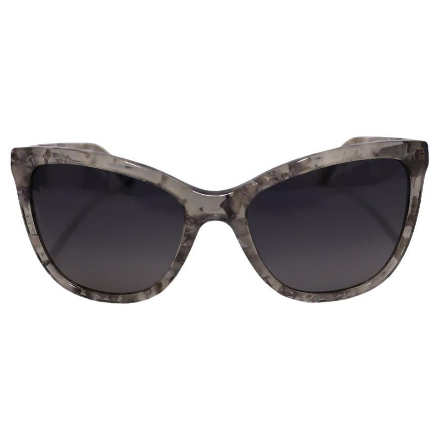 Dolce & Gabbana Polarized Crinkle Square Cat Eye Sunglasses.