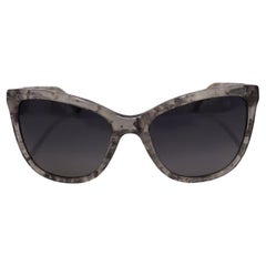 Dolce & Gabbana Polarized Crinkle Square Cat Eye Sunglasses.