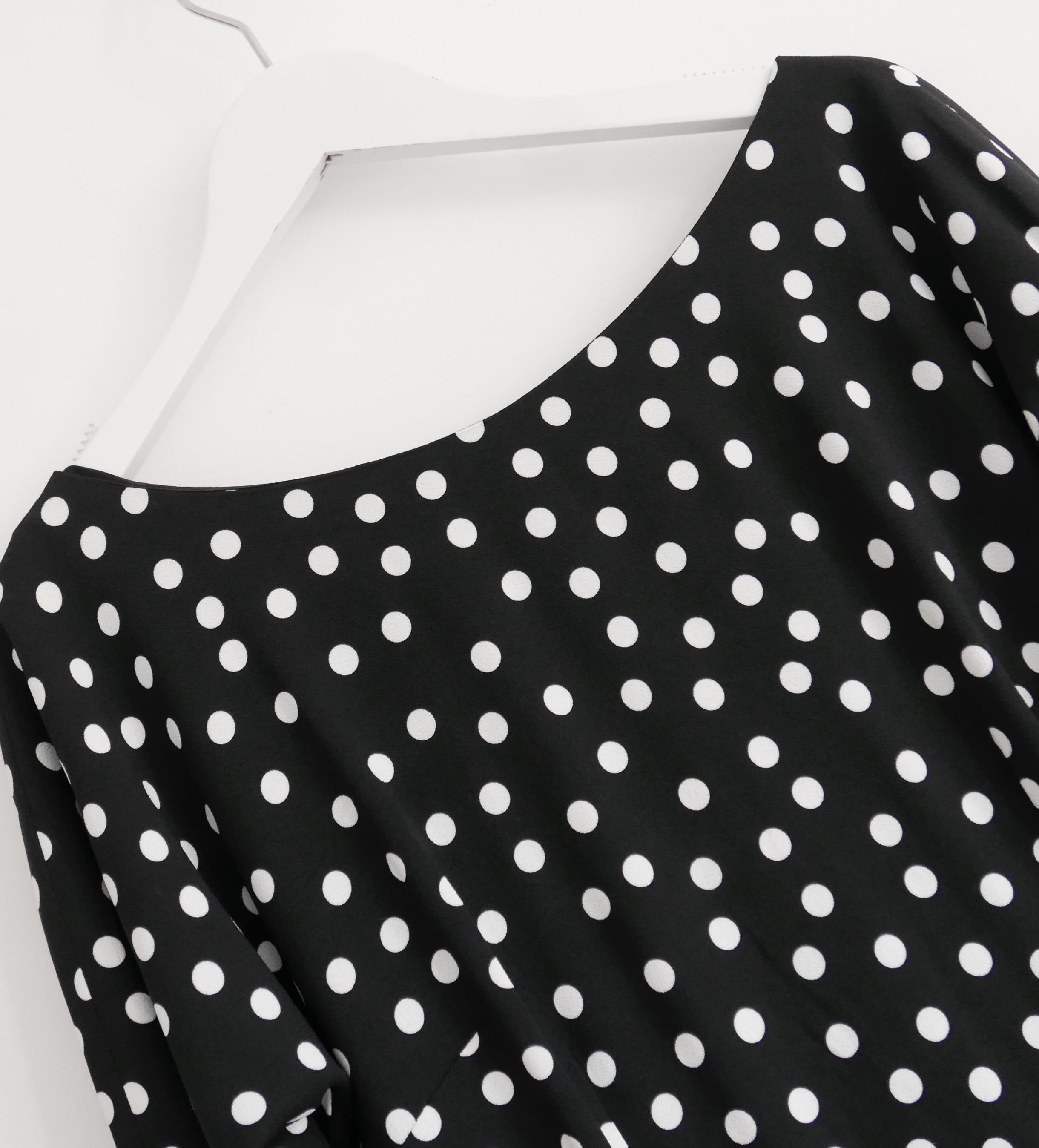 Vestido tubo estampado de lunares Dolce & Gabbana Negro en venta