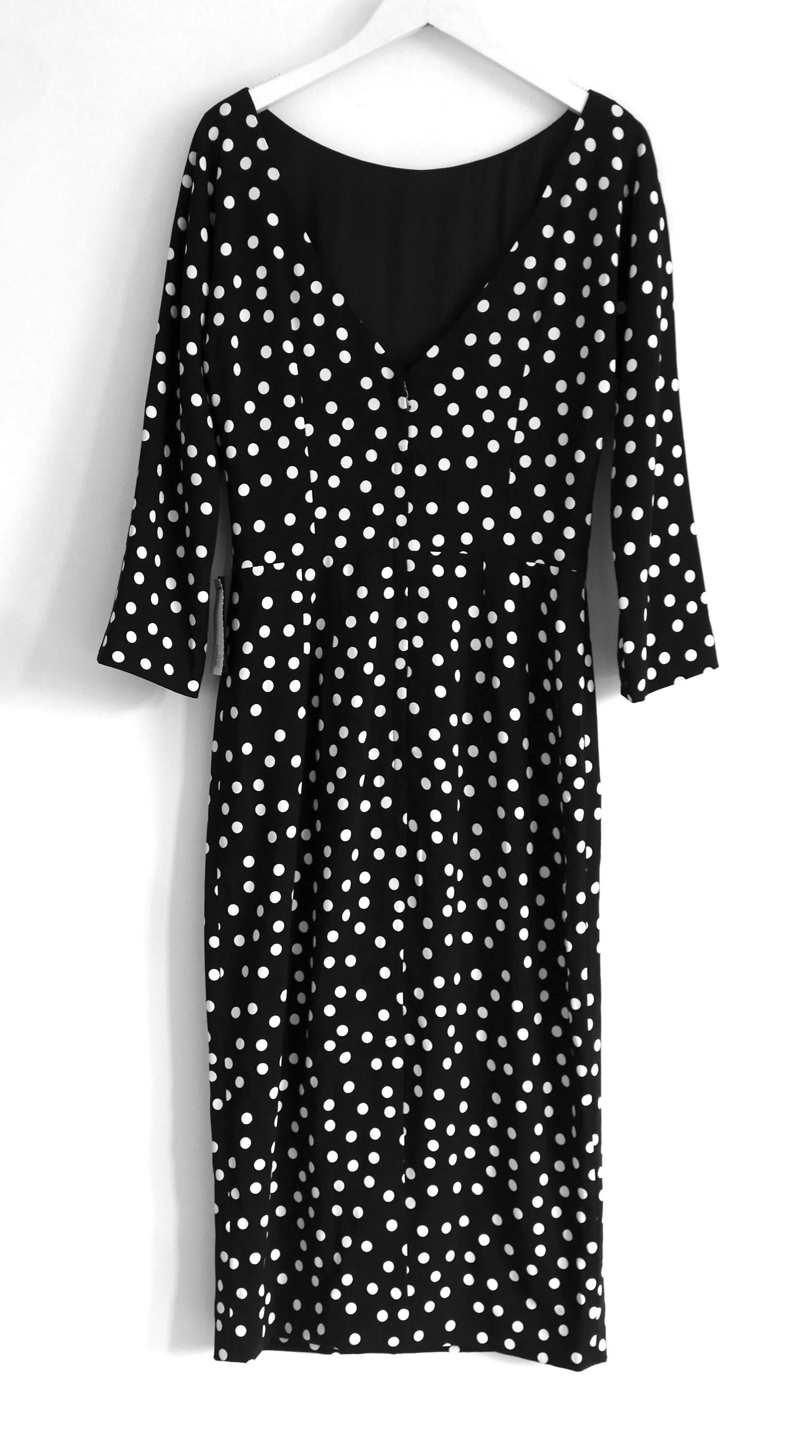 Dolce & Gabbana polka dot print sheath dress For Sale 1