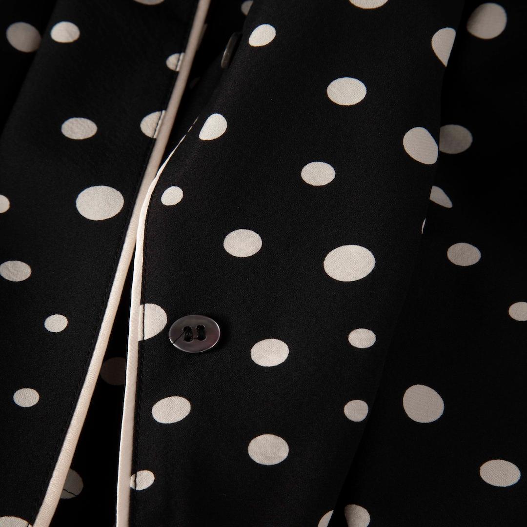 Dolce & Gabbana Polka Dot Silk Pyjamas Set Size M In Good Condition In London, GB