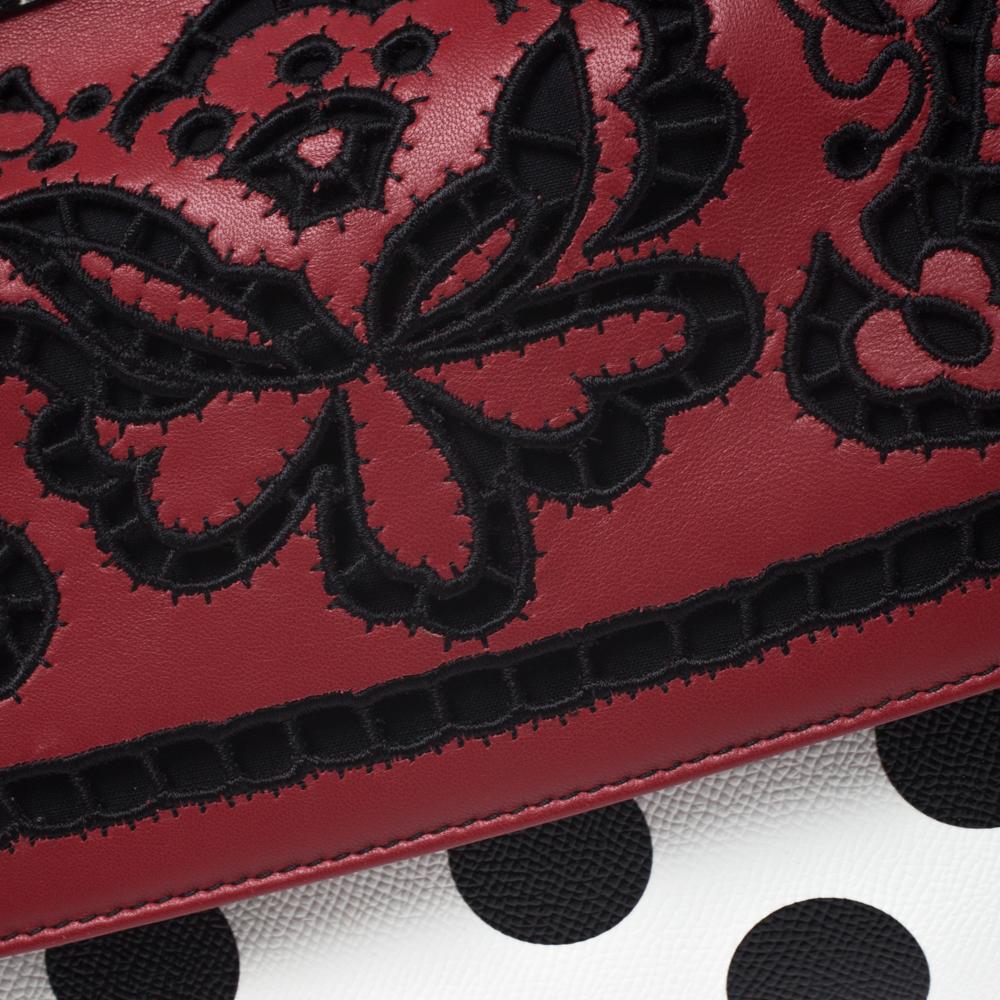 Dolce & Gabbana Polka Dots Leder Cut Out Medium Miss Sicily Top Handle Bag 2