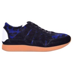 Dolce & Gabbana - Pony Fur Sneakers Black Blue