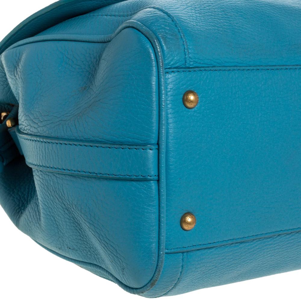 Dolce & Gabbana Powder Blue Leather Padlock Bag 5