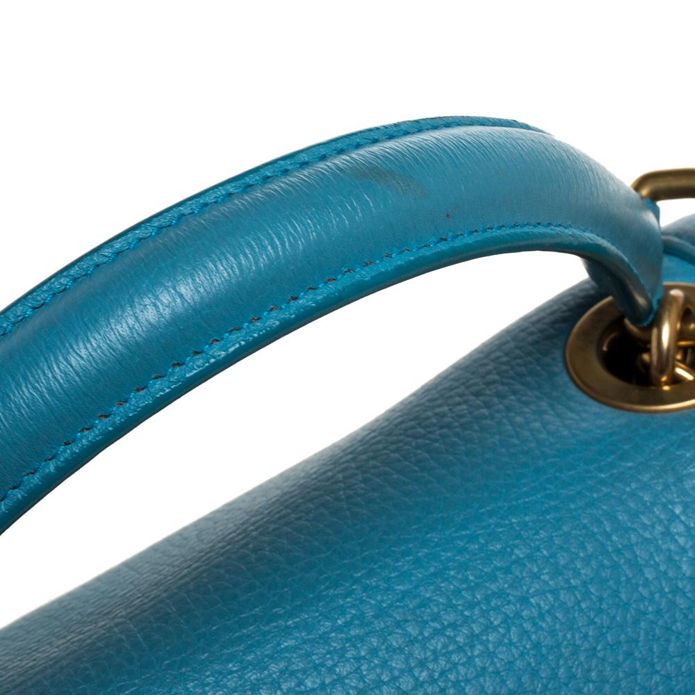 Dolce & Gabbana Powder Blue Leather Padlock Bag 6