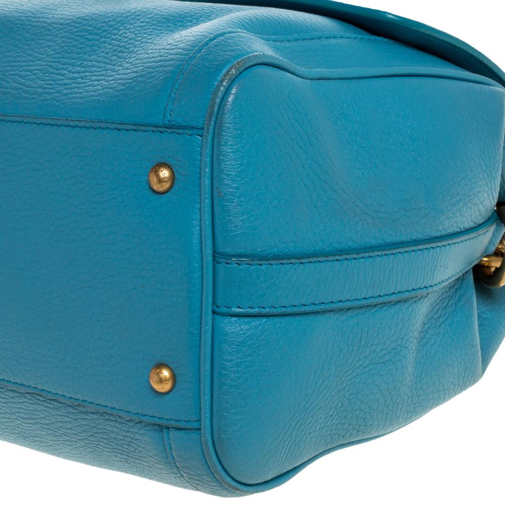 Dolce & Gabbana Powder Blue Leather Padlock Bag 1