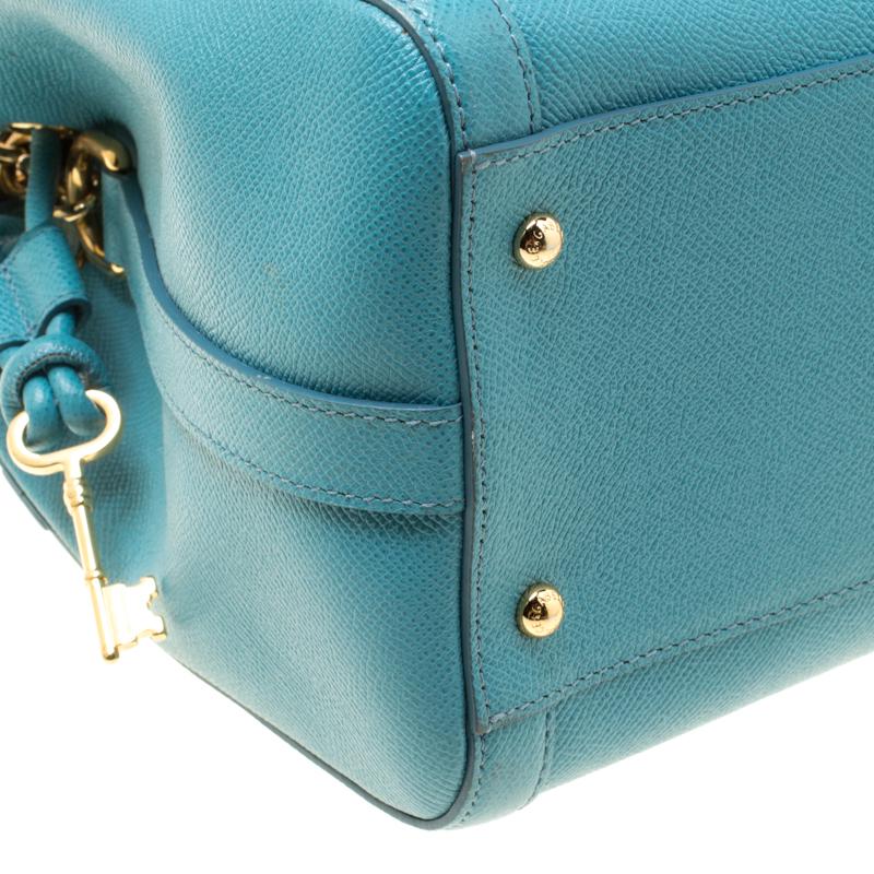 Dolce & Gabbana Powder Blue Leather Padlock Shoulder Bag 4