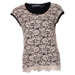Dolce & Gabbana, powder pink lace top