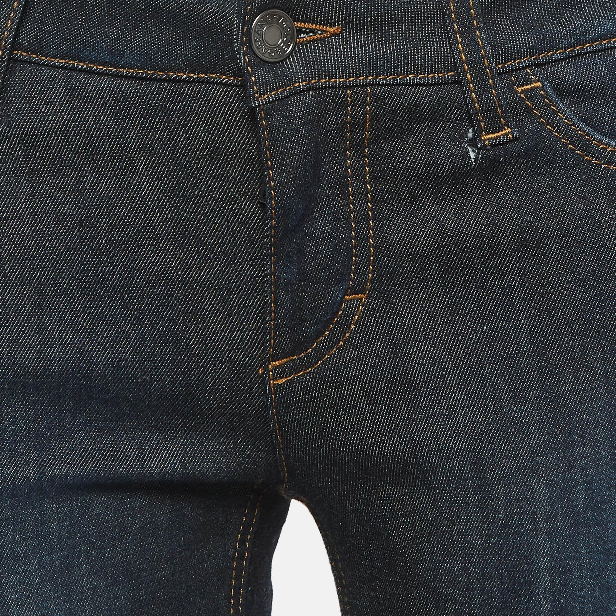 Black Dolce & Gabbana Pretty Navy Washed Denim Skinny Jeans S Waist 28