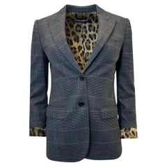 Dolce & Gabbana Prince Of Wales Check Wool Blazer.