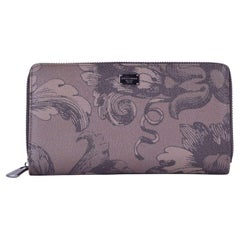 Dolce & Gabbana - Printed Dauphine Leather Wallet Brown