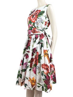 Dolce Gabbana printed floral cotton dress