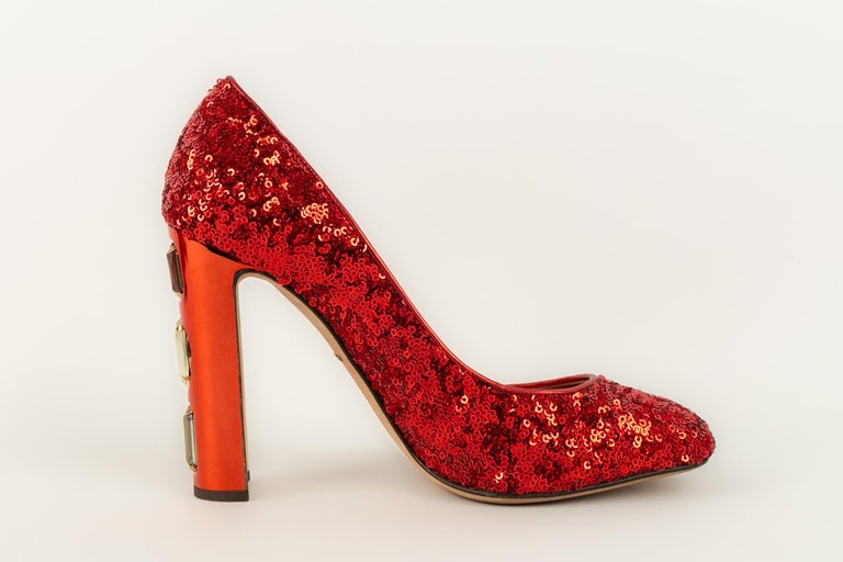 Escarpins Dolce & Gabbana Rouges à Talon Aiguille - Taille 37 - Occasion Soirée