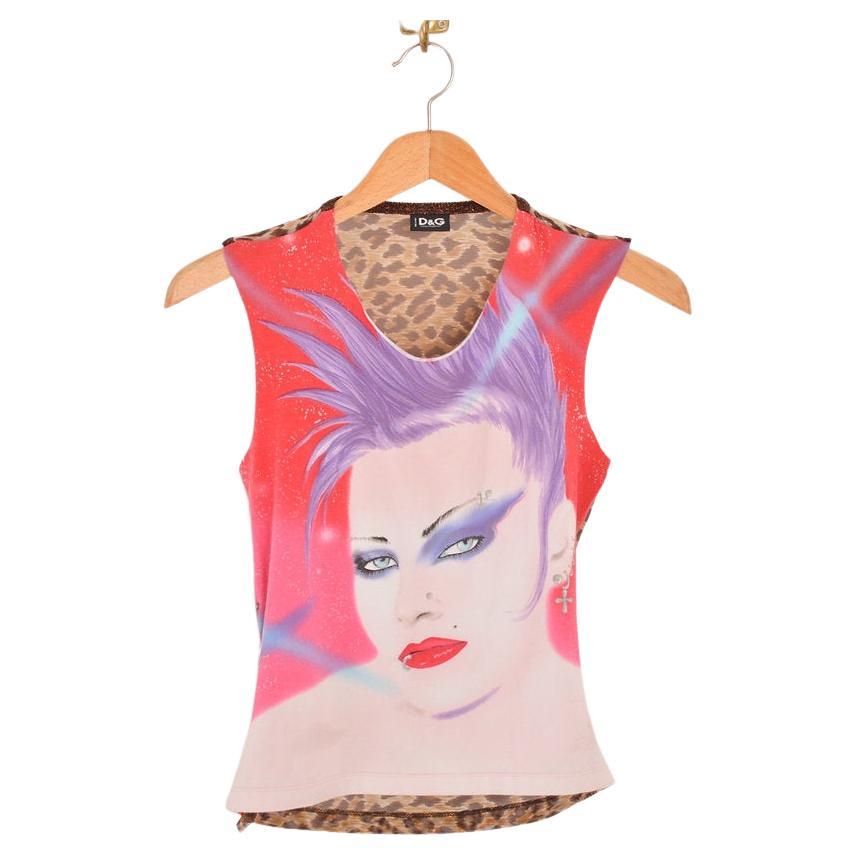 Dolce & Gabbana Punk Face Vest For Sale