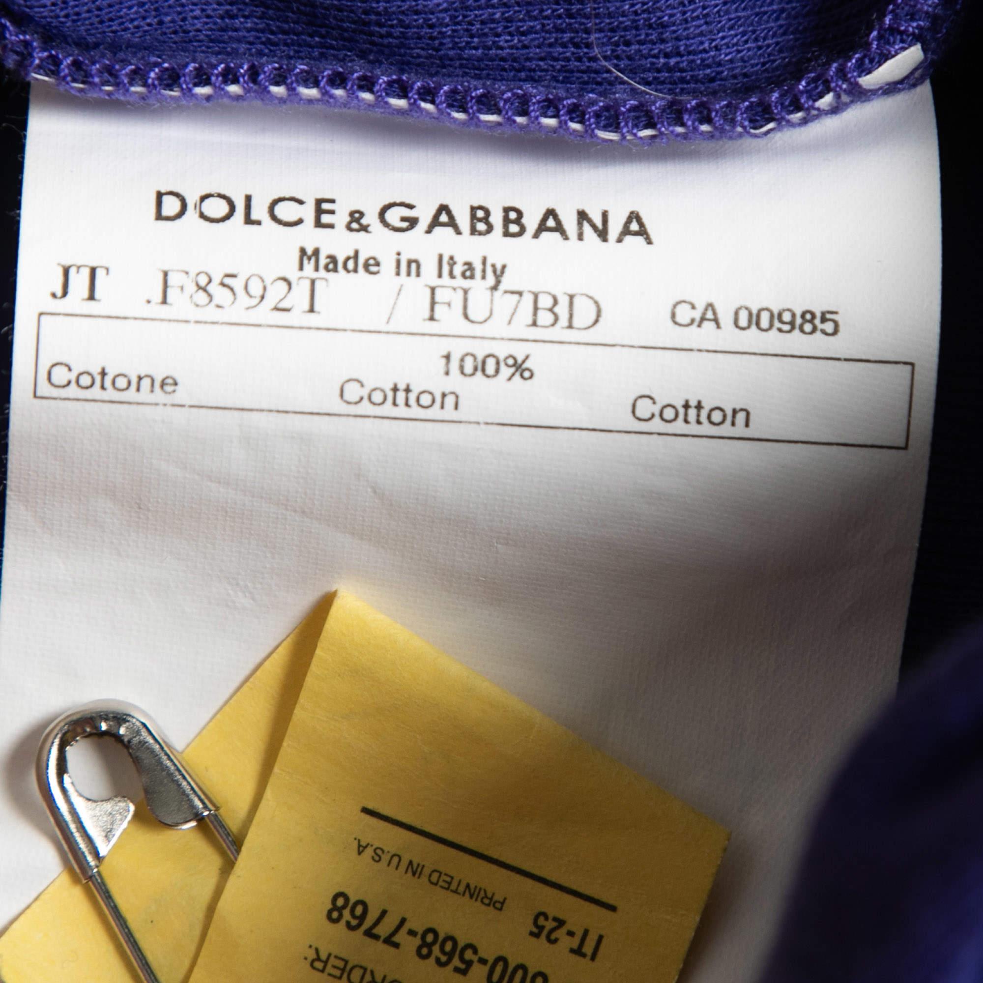 Women's Dolce & Gabbana Purple Cotton Tank Top M For Sale