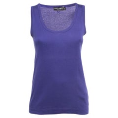 Used Dolce & Gabbana Purple Cotton Tank Top M