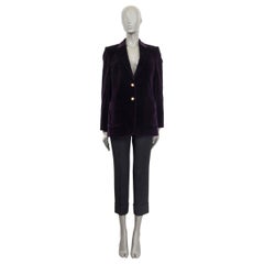 DOLCE & GABBANA lila Baumwolle VELVET Blazer Jacke 44 L