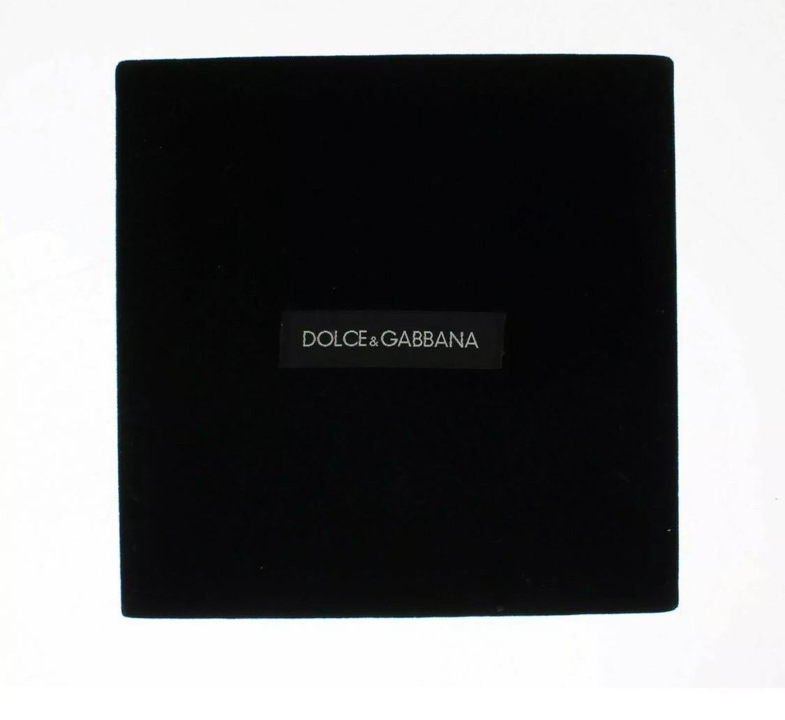 Dolce & Gabbana purple crystal clip-on dangling glass earrings  For Sale 4