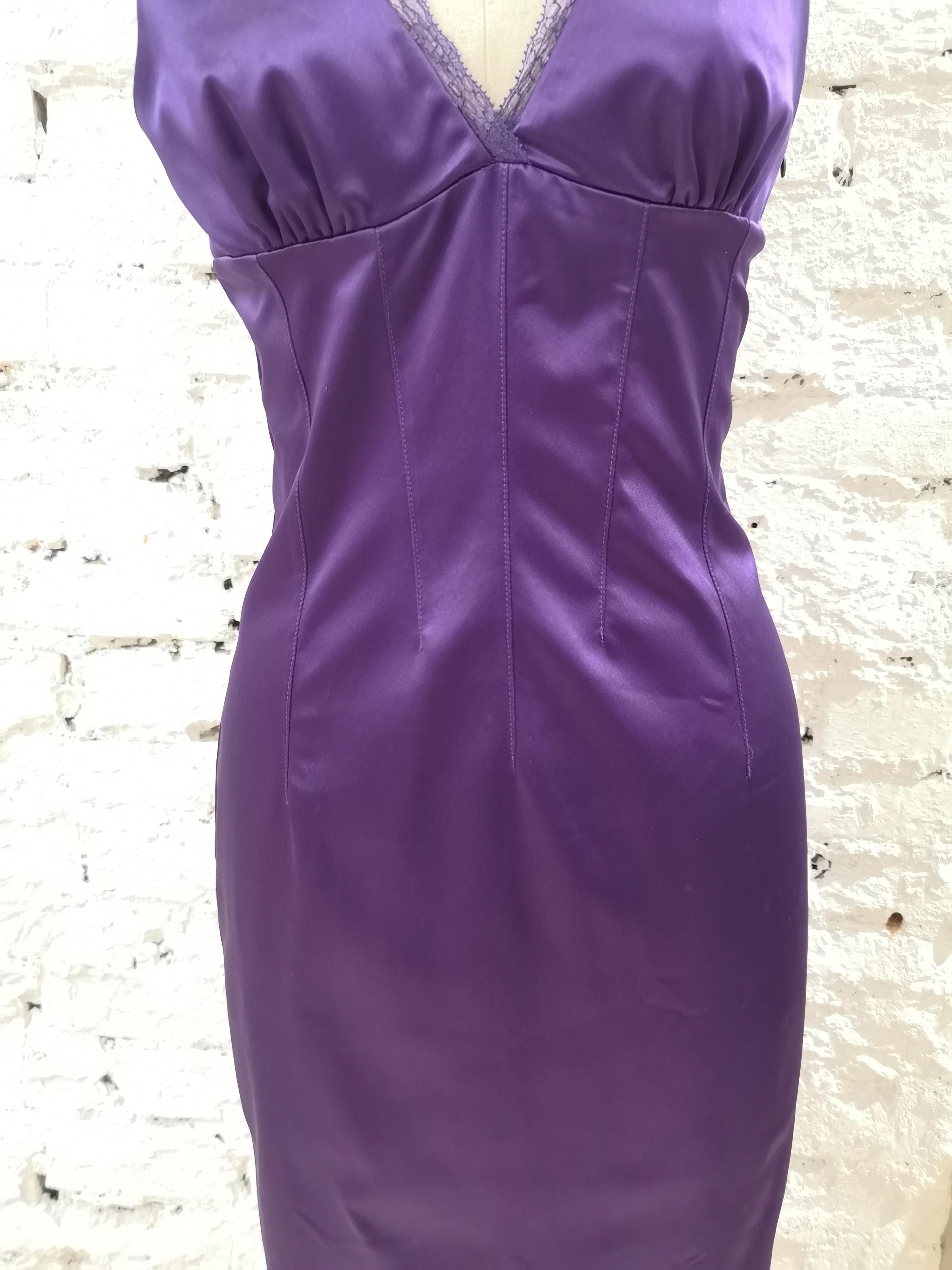 dolce gabbana purple dress