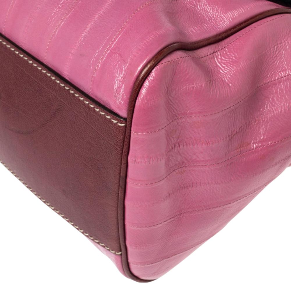 Dolce & Gabbana Purple Eel Leather Large Miss Sicily Bag In Good Condition In Dubai, Al Qouz 2