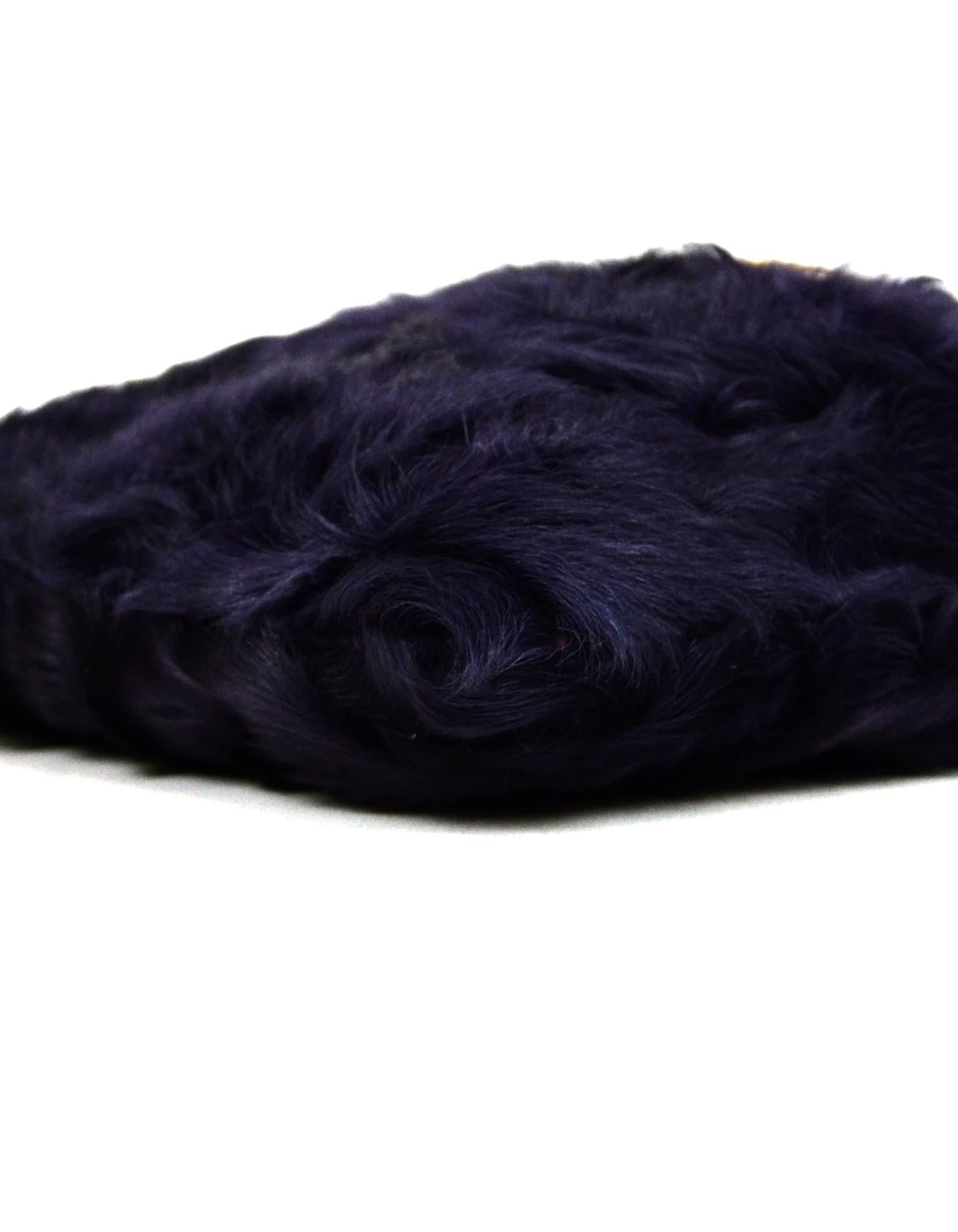 Dolce & Gabbana Purple Fur Bag with Chain Strap  1