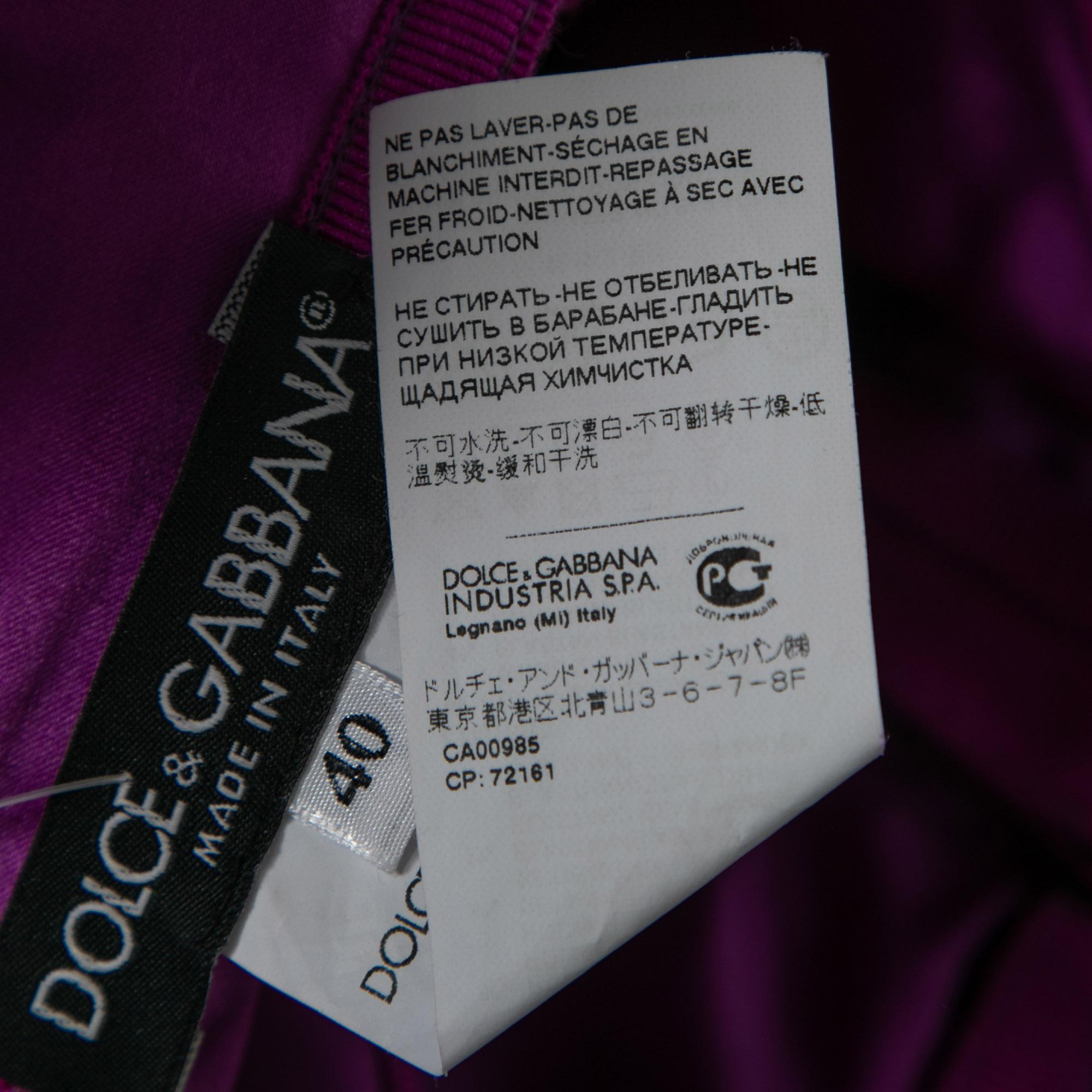 dolce gabbana purple dress