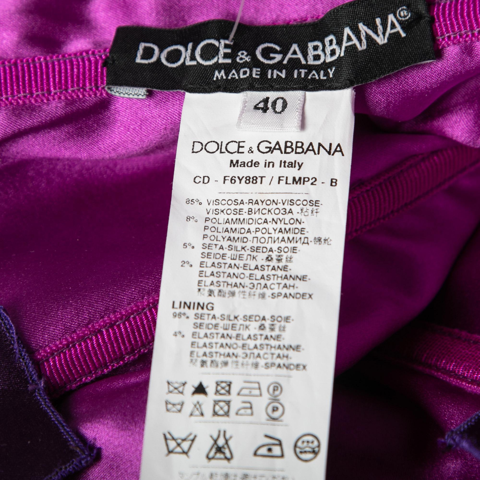 dolce and gabbana purple dress