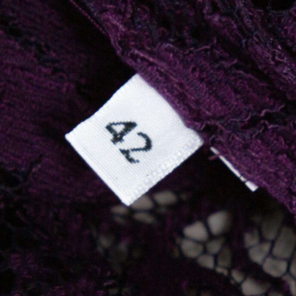 Women's Dolce & Gabbana Purple Lace Sleeveless Vest M