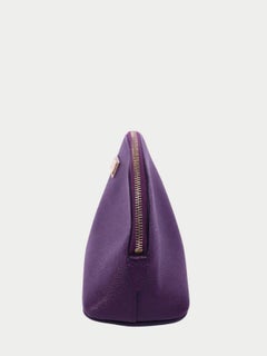 Dolce & Gabbana Purple Leather Cosmetic Pouch
