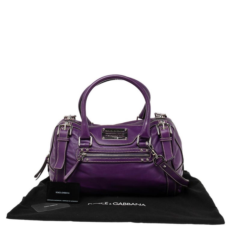 Dolce and Gabbana Purple Leather Miss Easy Way Boston Bag For Sale at  1stDibs | dolce and gabbana miss easy way bag, miss easy way dolce and  gabbana, dolce gabbana purple bag