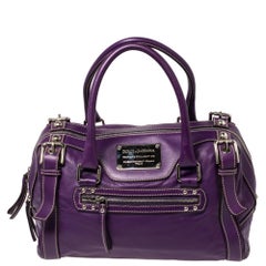 Sac à main Miss Easy Way Dolce & Gabbana en cuir violet