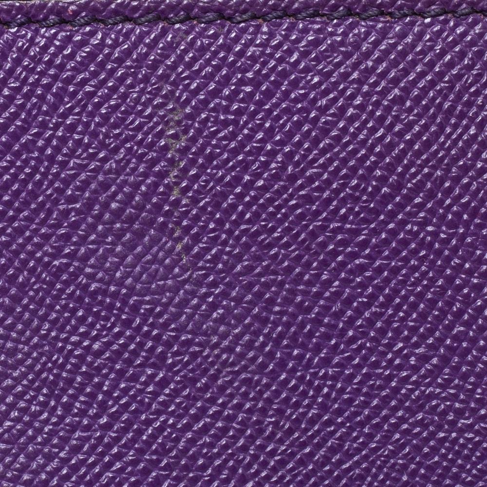 Dolce & Gabbana Purple Leather Miss Sicily Top Handle Bag 4
