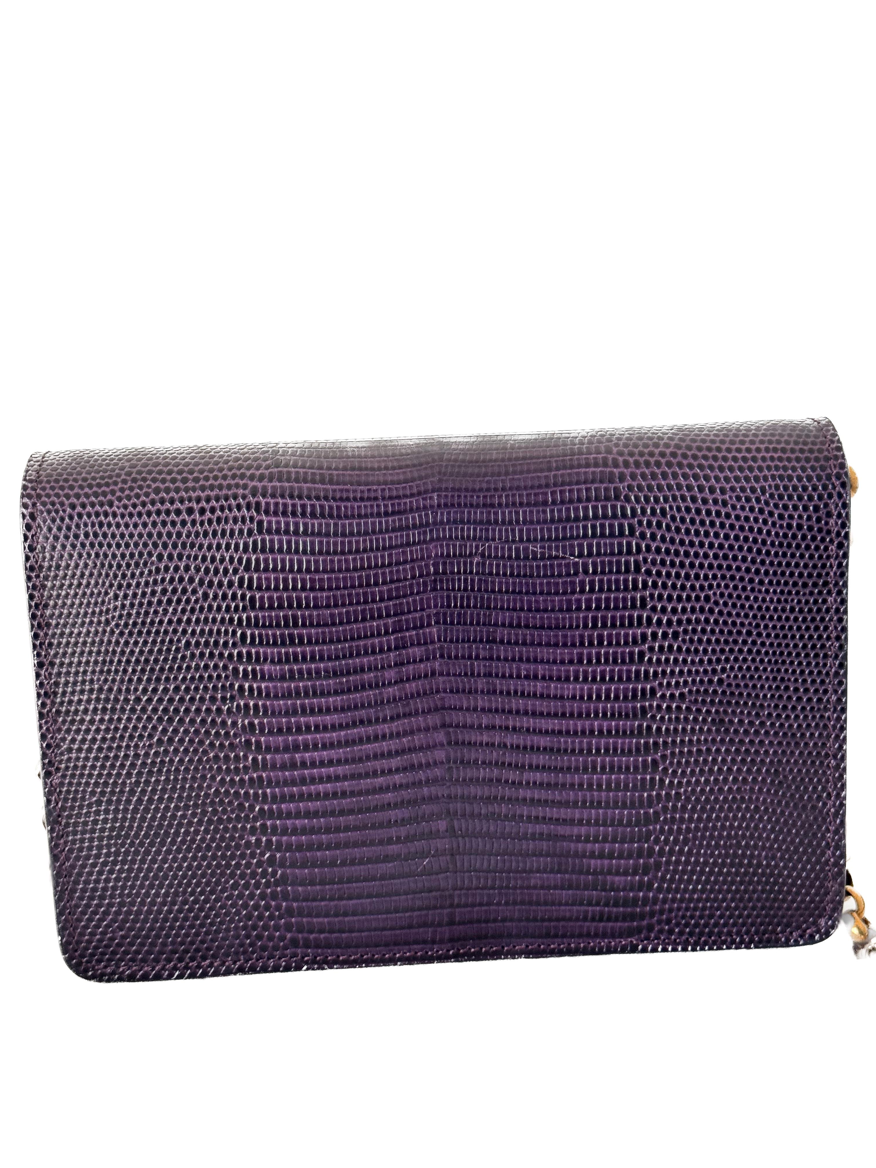 Dolce & Gabbana purple  Lizard evening Bag  2