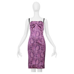 Dolce & Gabbana Purple Paisley Print Body Con Dress
