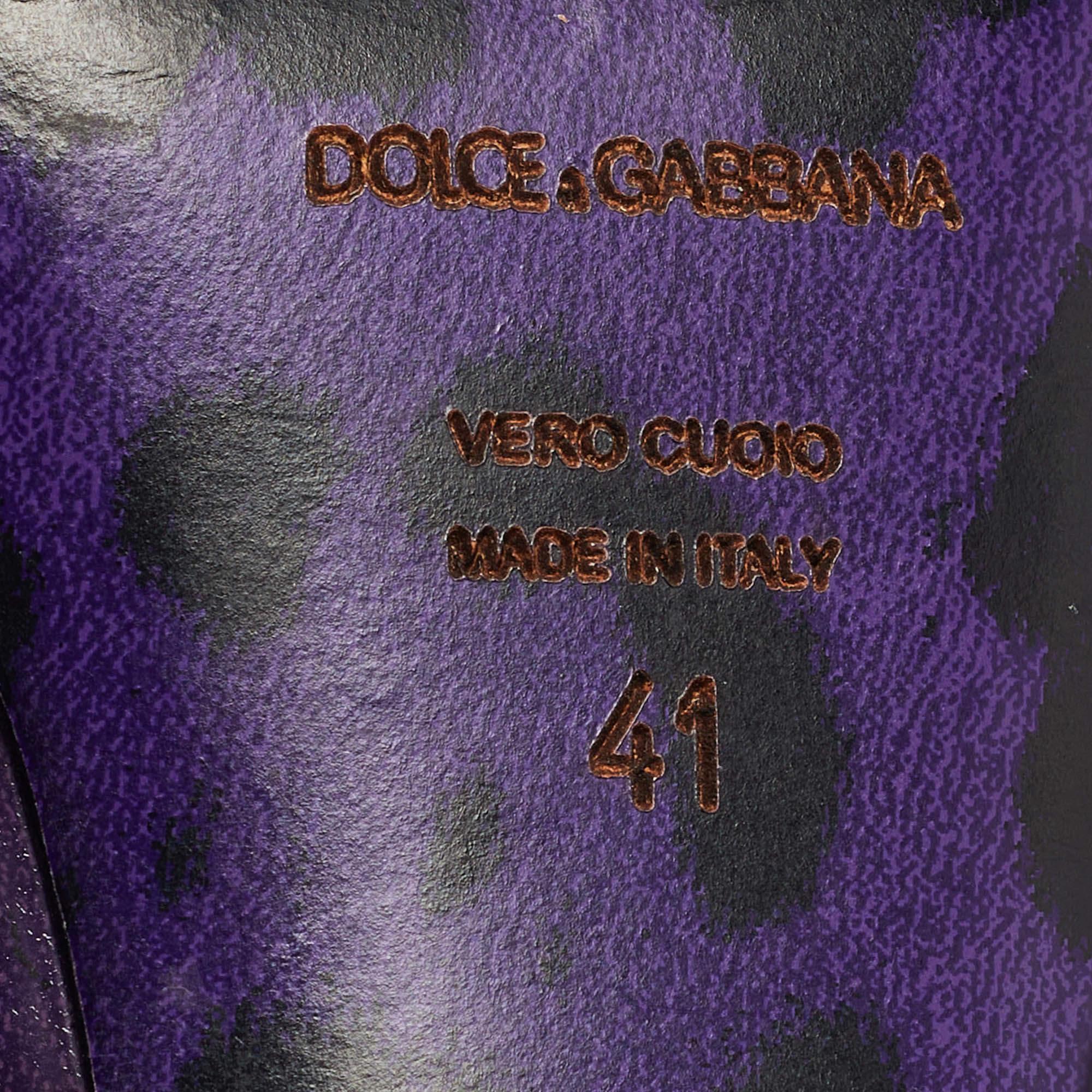 Escarpins Dolce & Gabbana violets à bout ouvert, taille 41 en vente 2
