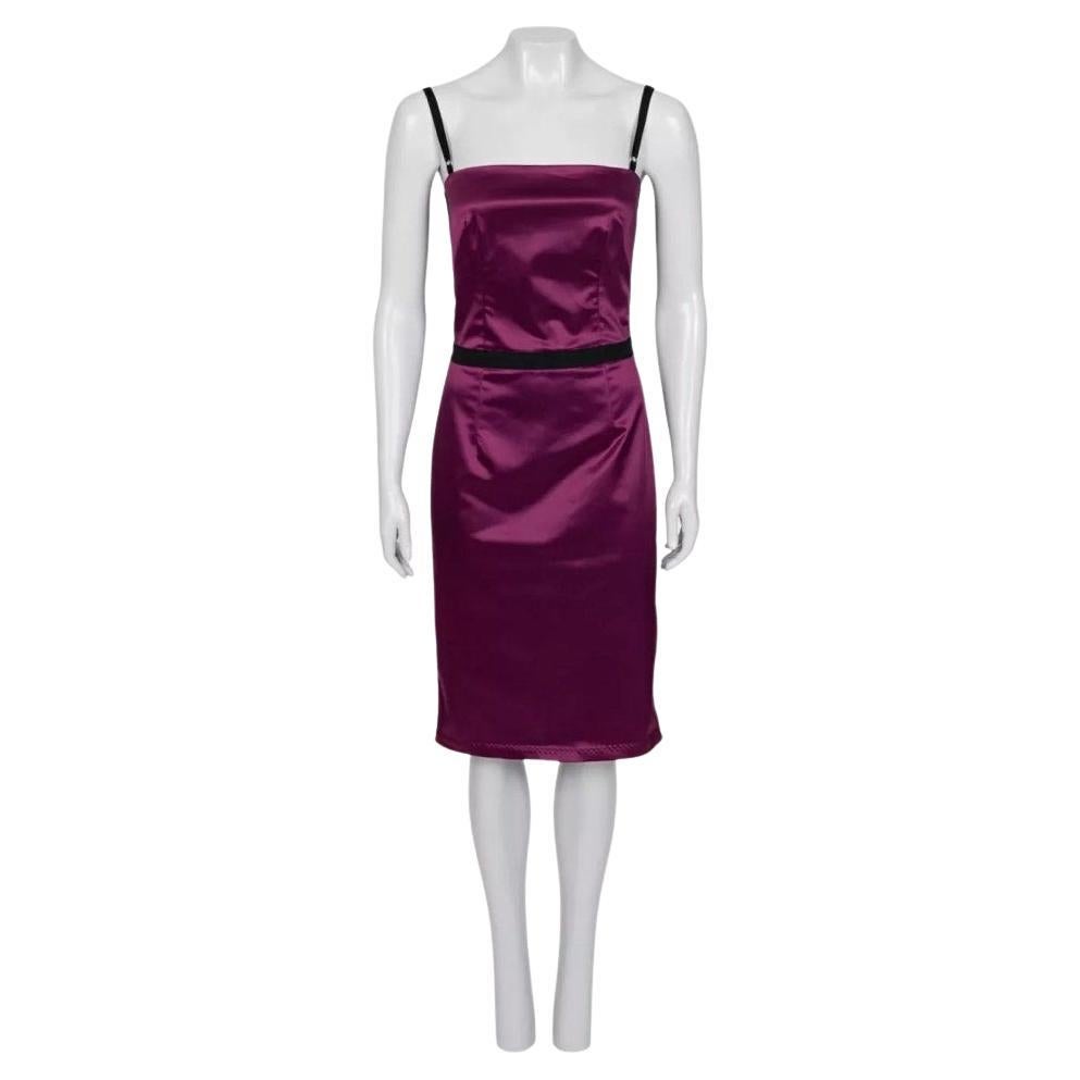 Dolce & Gabbana Robe sans manches en satin violet Sz.40fr/L